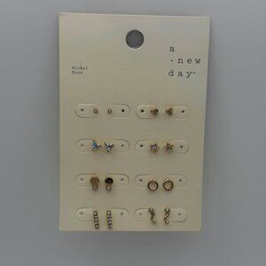 8 pc. Stud Earring Set-Gold-#5-a new day